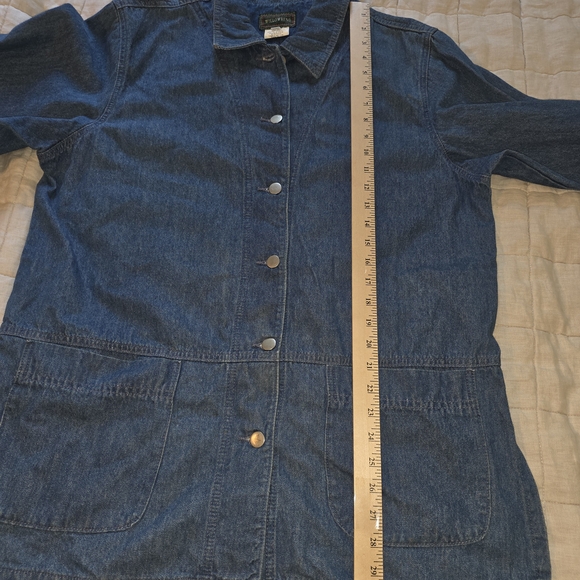 VTG Willowbend Denim Chore Field Coat Utility Jacket Womens L barn‎ jacket farm - Picture 5 of 9